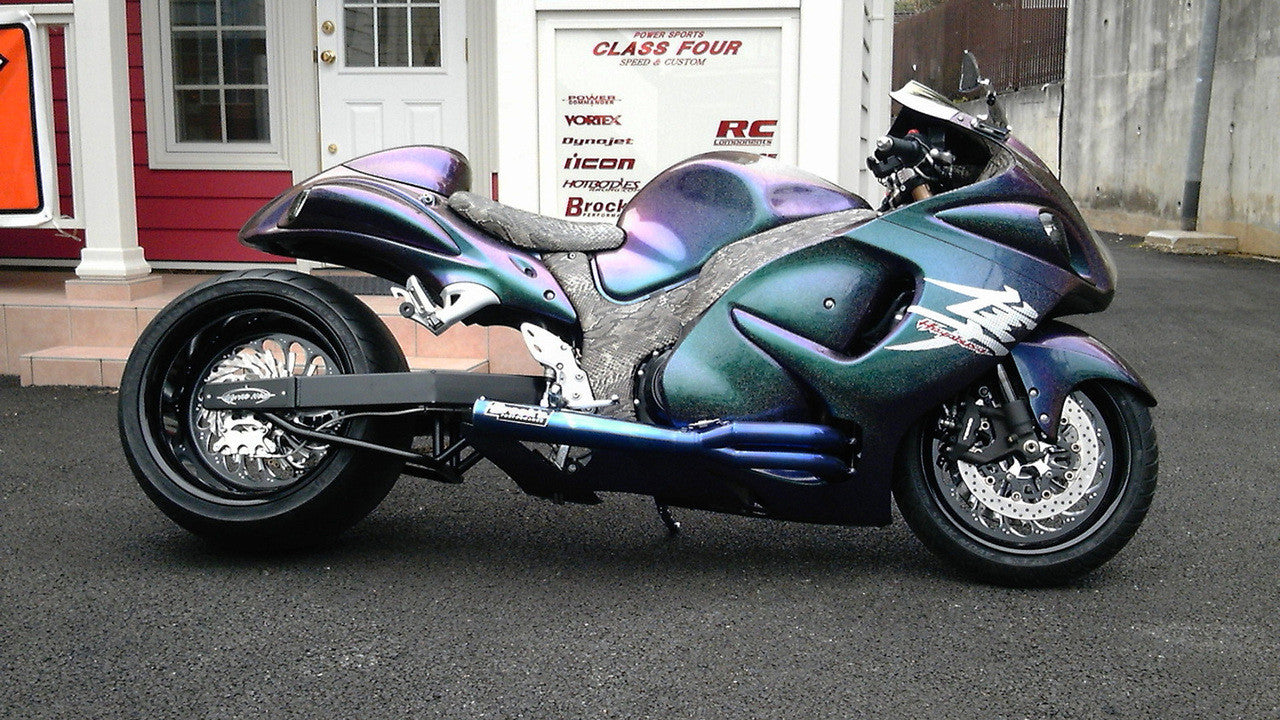 Brocks TiWinder Blue Front Section Full Exhaust System Hayabusa (2008-2024)