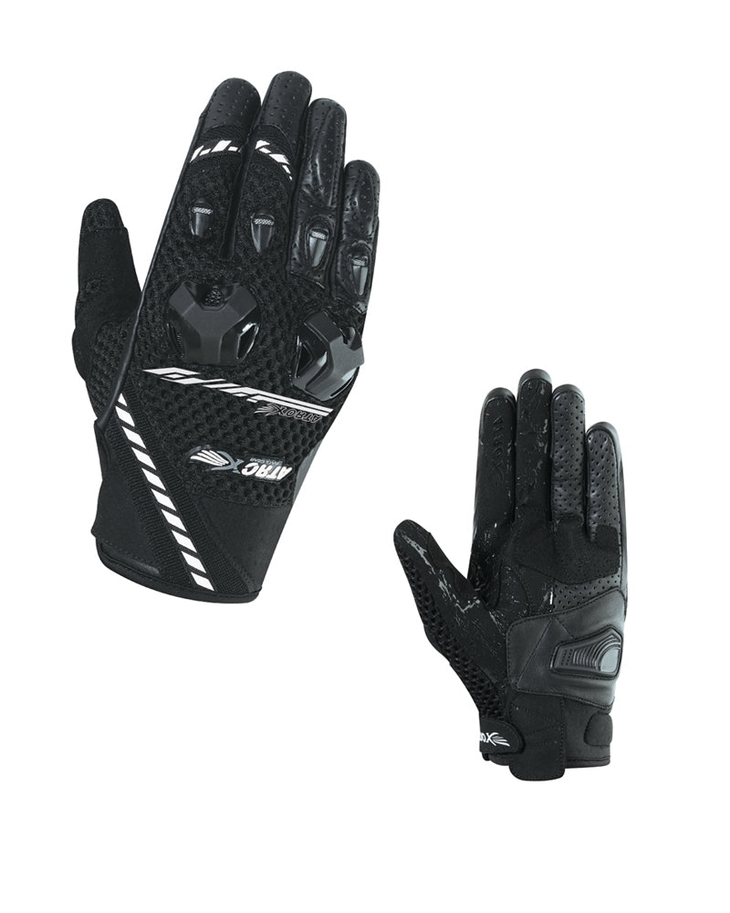 Atrox Summer Leather & Textile Mesh Glove With Knuckle