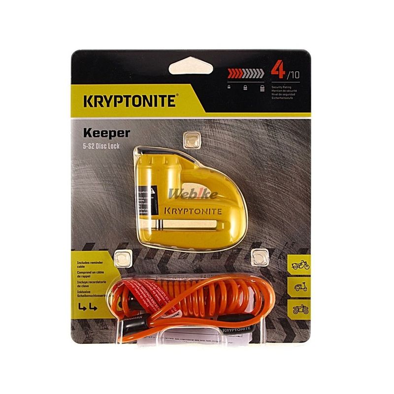 Kryptonite Keeper 5-S2 Disc Lock Yellow