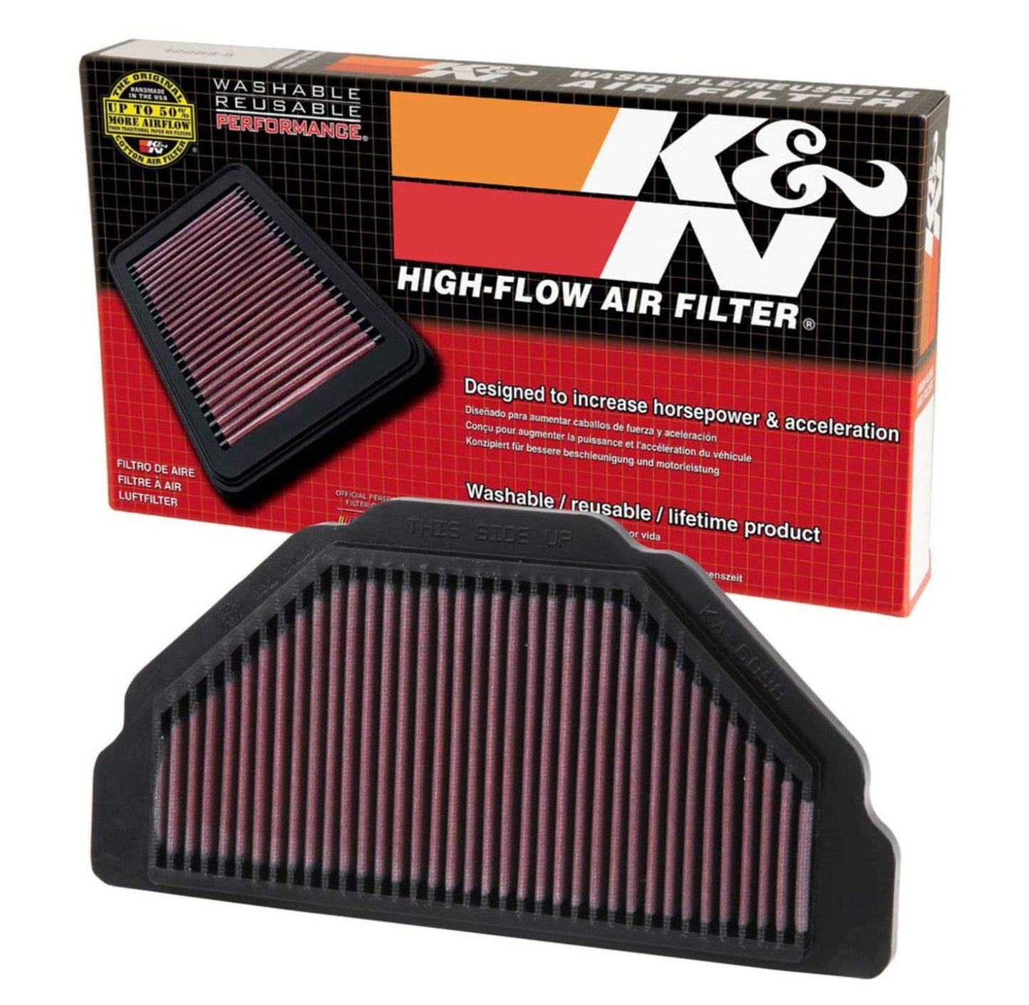 K&N High-Flow Air Filter (Kawasaki ZX6R 2005-2006)