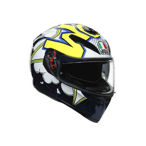 agv k3 celebr8 yellow SV Helmet, Matte Black / L face road helmet that takes all the characteristics of a versatile AGV K3 Rossi Winter Test
