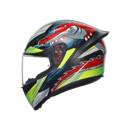 AGV K1 Dundee Matt Lime Red Helmet