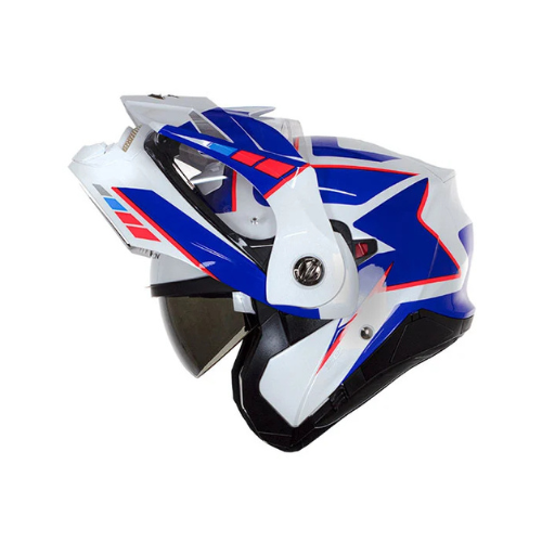 Scorpion EXO ADX-2 Camino Glossy Pearl White Blue Red Helmet