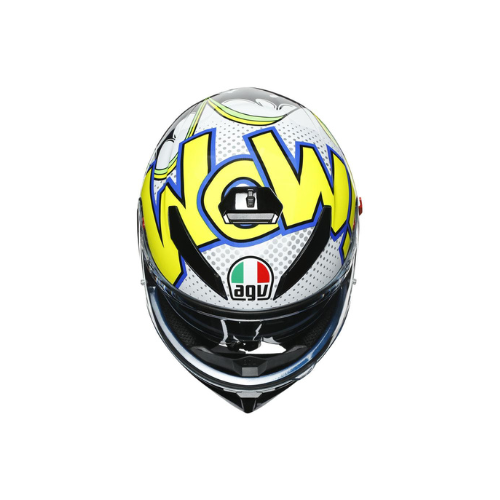 AGV K3 SV Bubble Blue White Yellow Helmet
