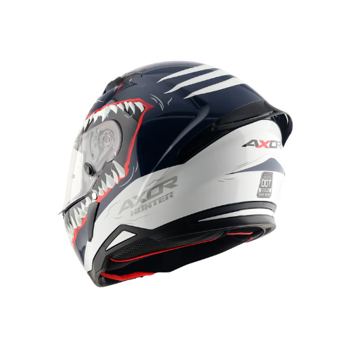 AXOR Helmet Hunter Shark-E Gloss White/Blue