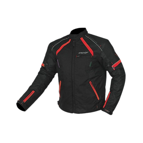 Atrox CE Approved Textile Jacket Black Red