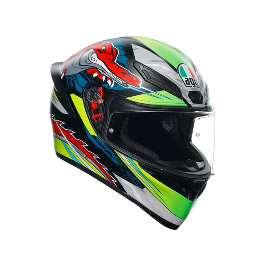 AGV K1 Dundee Matt Lime Red Helmet