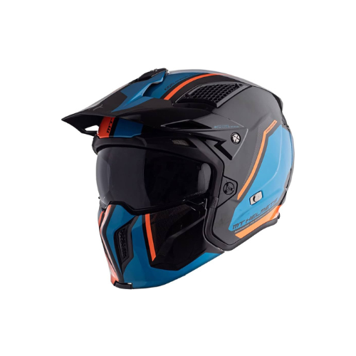 MT Helmets Streetfighter SV A4 Gloss Fluor Orange Blue