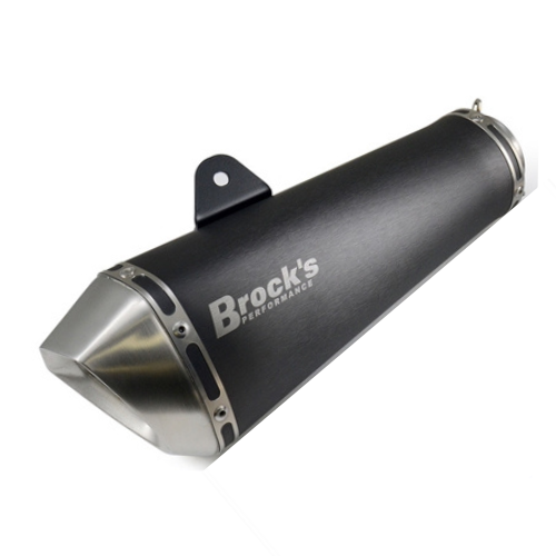 Brocks Predator Full System - Stainless Front Section w/ Electro-Black Muffler GSX-R1000/R (17-25)
