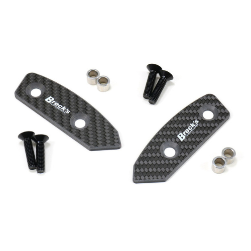 Brocks Carbon Fiber Mirror Block Off Kit (Hayabusa , GSXR , BMW)