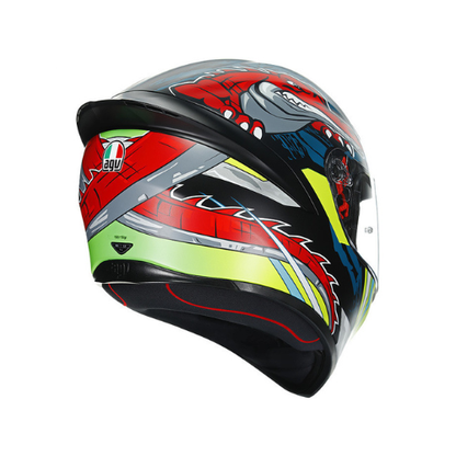 AGV K1 Dundee Matt Lime Red Helmet