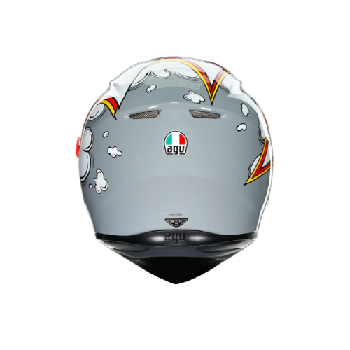 AGV K3 SV Bubble Grey White Red Helmet