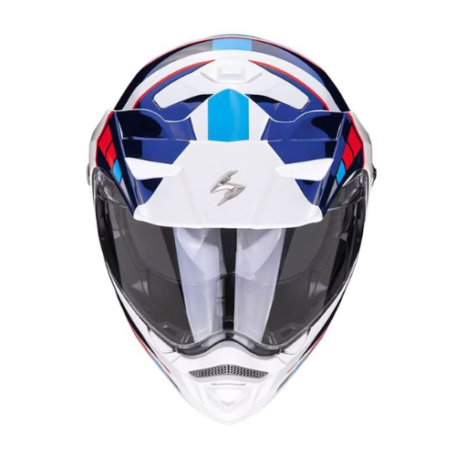 Scorpion EXO ADX-2 Camino Glossy Pearl White Blue Red Helmet