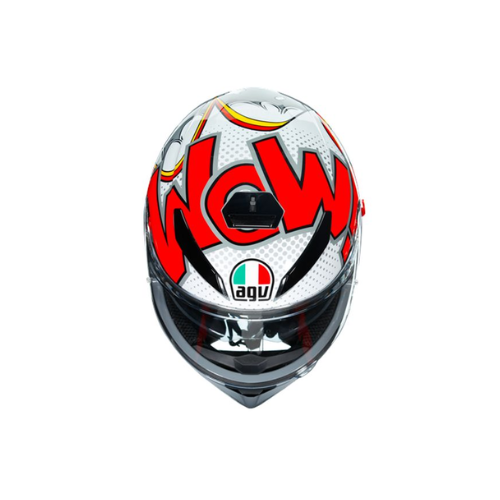 AGV K3 SV Bubble Grey White Red Helmet