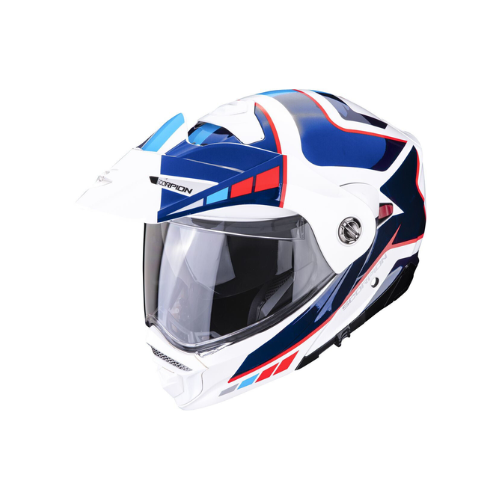 Scorpion EXO ADX-2 Camino Glossy Pearl White Blue Red Helmet