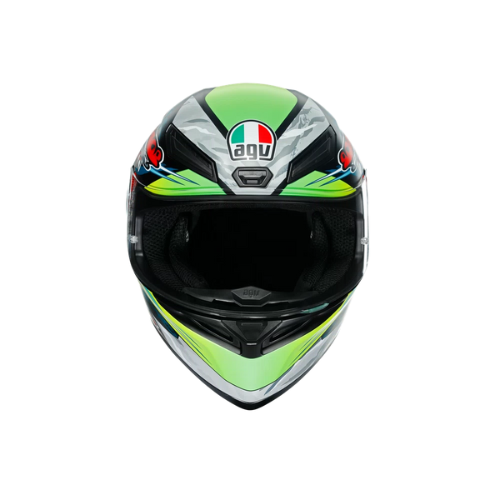 AGV K1 Dundee Matt Lime Red Helmet