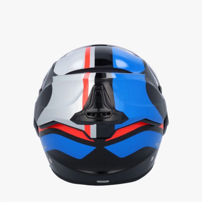 Scorpion EXO-Tech Evo Forza Glossy Black Silver Red Helmet