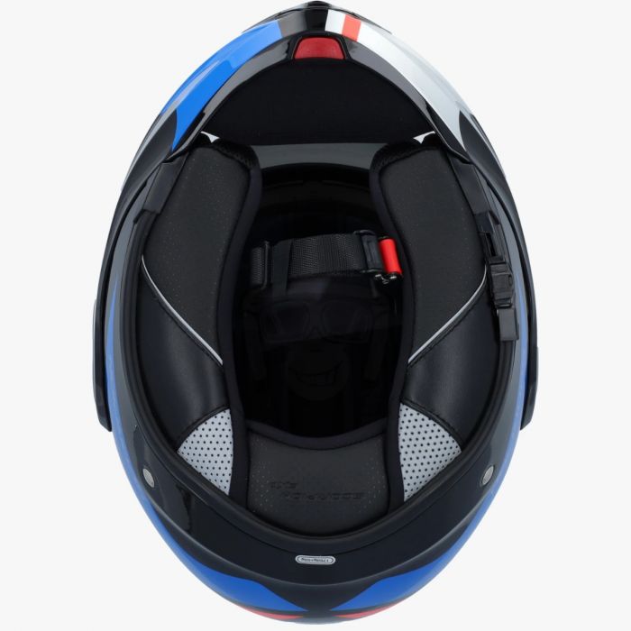 Scorpion EXO-Tech Evo Forza Glossy Black Silver Red Helmet